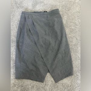 J Crew Wool Blend Faux-Wrap Pencil Skirt